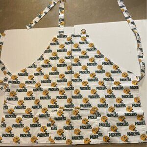 Green Bay Packers White Themed BBQ Apron